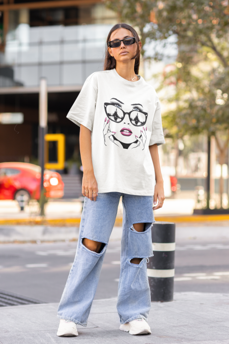 Tricou oversized din bumbac organic Fizz girl [5]