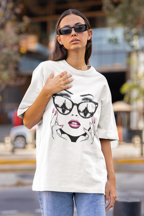 Tricou oversized din bumbac organic Fizz girl [6]