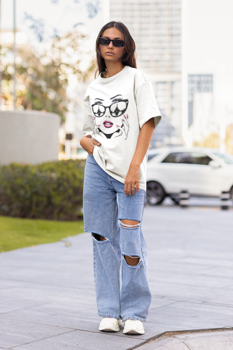 Tricou oversized din bumbac organic Fizz girl [3]