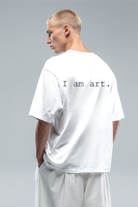 Tricou  oversized din bumbac organic I am art [3]