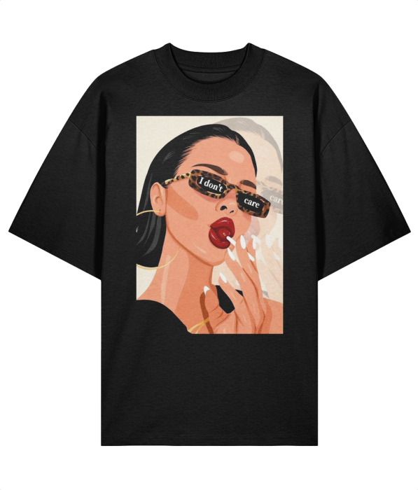 Tricou oversized din bumbac organic I don't care [4]