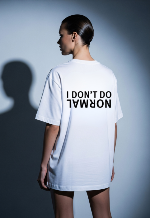 Tricou oversized  din bumbac organic I don't normal [3]