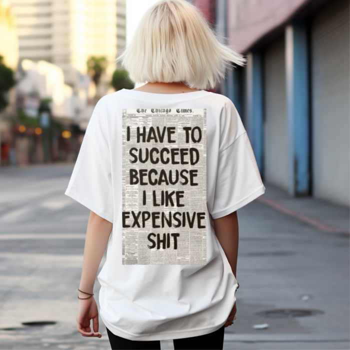Tricou oversized  din bumbac organic I have to succeed [3]