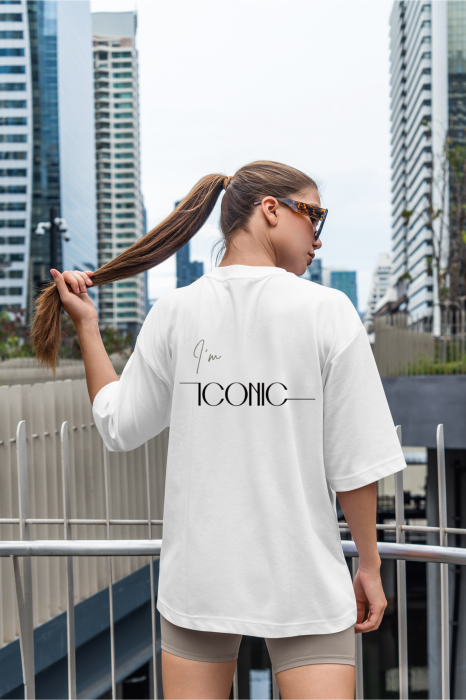 Tricou oversized  din bumbac organic I'm Iconic [3]