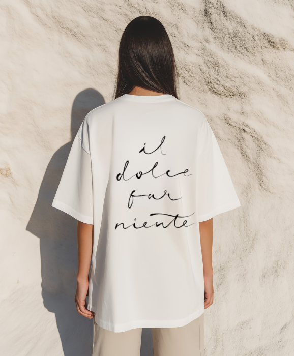 Tricou oversized  din bumbac organic Il dolce far niente [3]