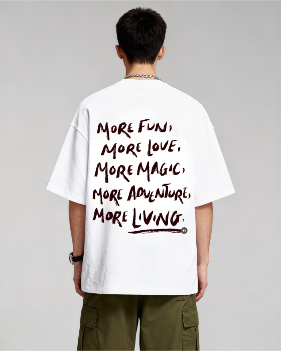Tricou oversized  din bumbac organic More fun [3]