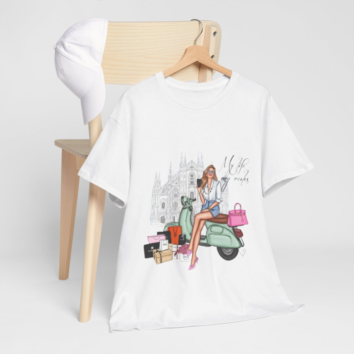 Tricou din bumbac organic personalizat cu imagini print tematica la moda [3]