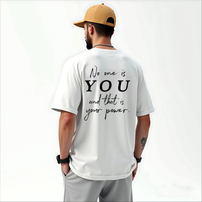 Tricou oversized  din bumbac organic No one is you [3]