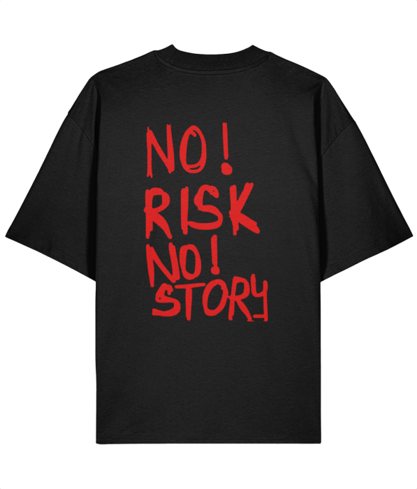 Tricou oversized din bumbac organic  No risk no story [4]