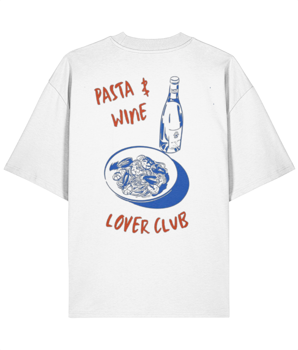 Tricou oversized  din bumbac organic Pasta wine lover club [4]