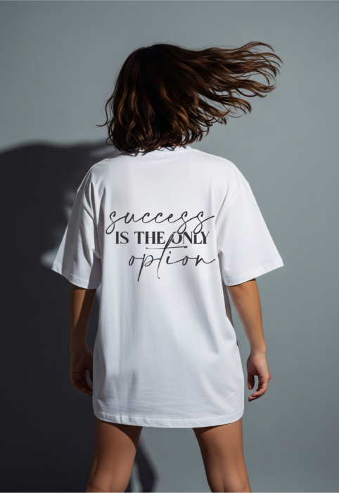 Tricou oversized  din bumbac organic  Succes is the only option [3]