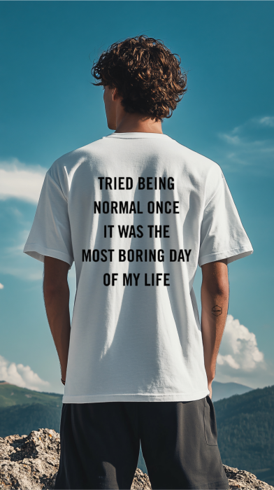 Tricou oversized  din bumbac organic Tried be normal [3]