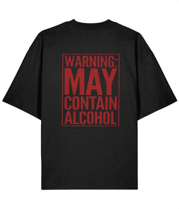 Tricou oversized din bumbac organic  Warning may alcohol [6]