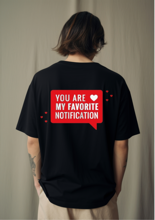 Tricou unisex din bumbac  100%   You are my favourite notification [4]