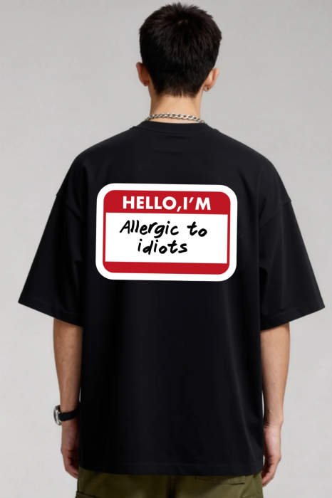 Tricou Unisex Din Bumbac 100% Allergic to idiots [4]