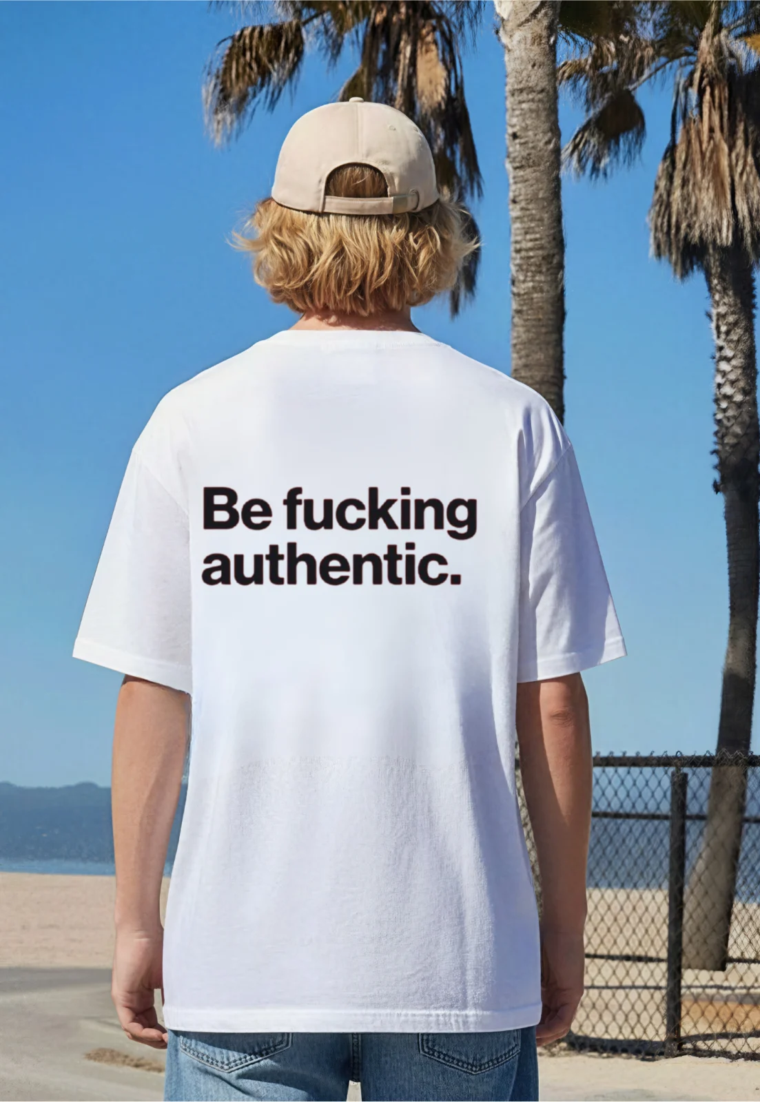 Tricou unisex din bumbac 100% Be fucking authentic [4]