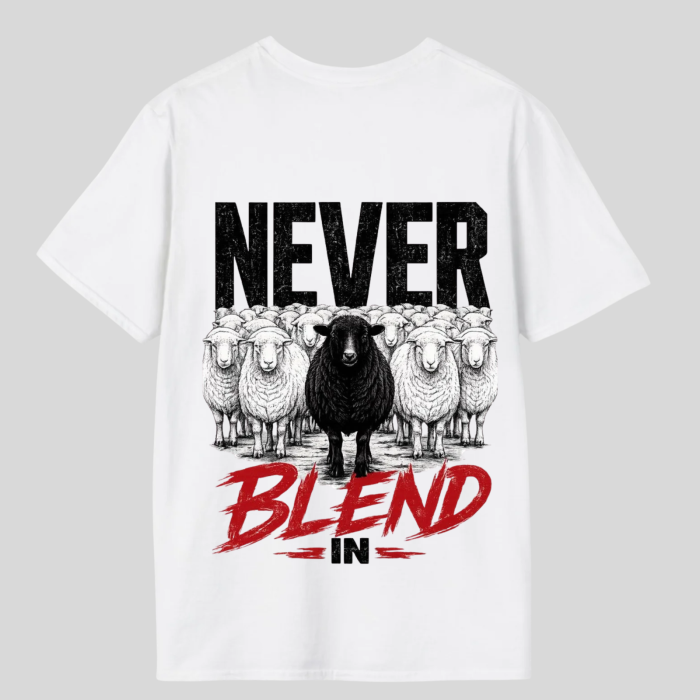 Tricou Unisex Din Bumbac 100% Never blend in [2]