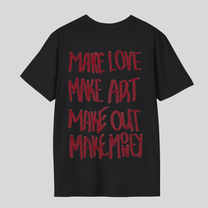 Tricou Unisex  Din Bumbac 100% Make love art out money [5]