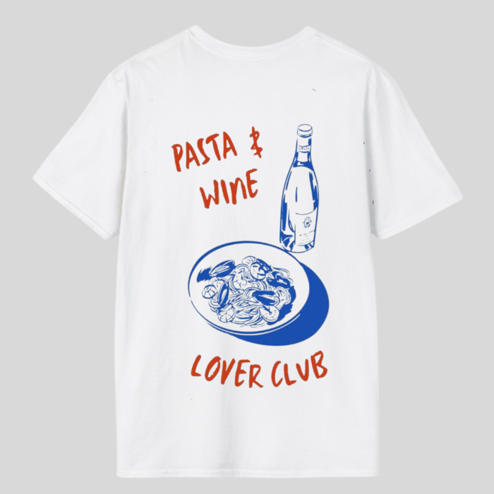 Tricou unisex din bumbac 100% Pasta wine lover club [2]