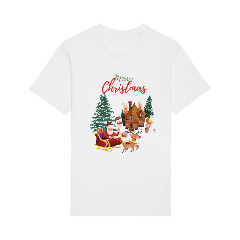 TRICOU UNISEX DIN BUMBAC ORGANIC SANIA LUI MOS CRACIUN [2]