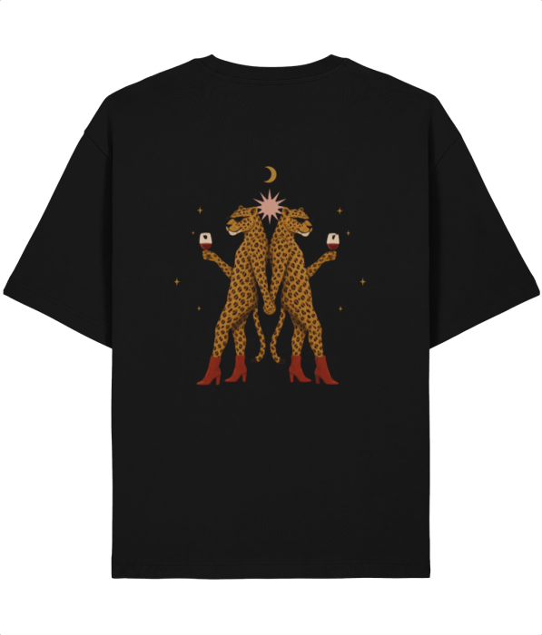 Tricou Oversized Din Bumbac Organic Leopard party [2]