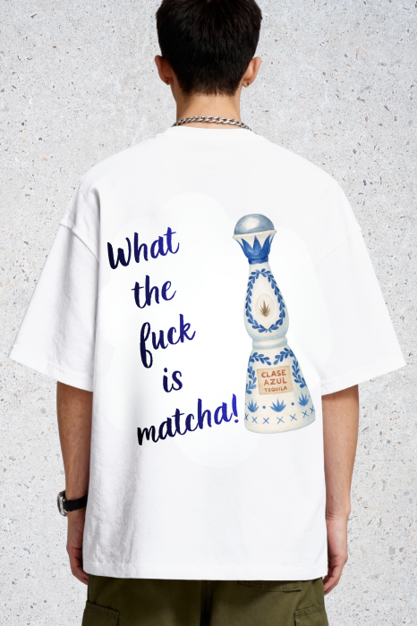 Tricou Unisex Relaxed Din Bumbac Organic What the fuck is matcha [3]
