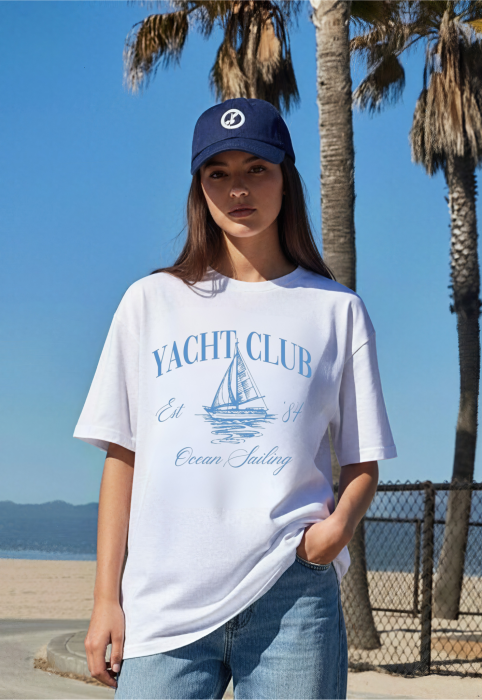 Tricou Unisex Relaxed Din Bumbac Organic Yacht Club [3]
