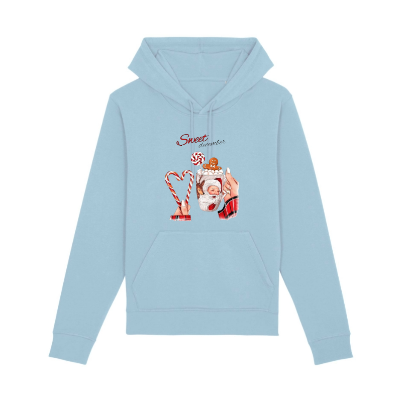 HANORACE PERSONALIZATE - HANORAC UNISEX DIN BUMBAC ORGANIC SWEET DECEMBER BLEU