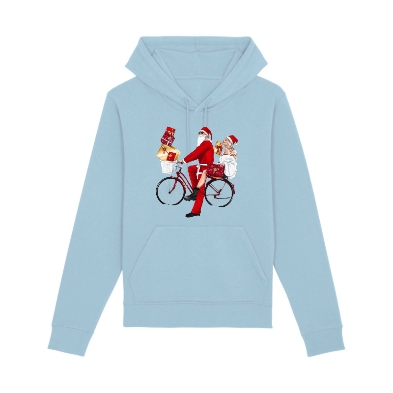 HANORACE PERSONALIZATE - HANORAC UNISEX DIN BUMBAC ORGANIC CHRISTMAS BICYCLE