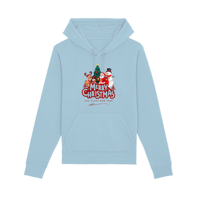 HANORACE PERSONALIZATE - Hanorac unisex din bumbac organic personalizat cu imagini de craciun
