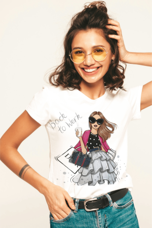 Colectia Tricouri cu mesaje - Tricou din bumbac organic personalizat cu imagini print tematica la moda