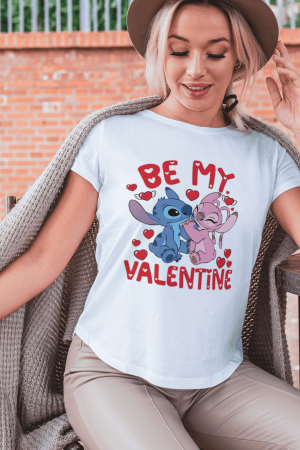 Love and Flirty - Tricou din bumbac organic personalizat cu imagini print tematica la moda