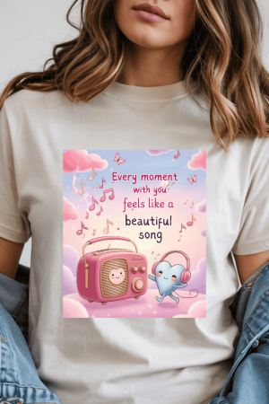 Colectia Fashionista - Tricou din bumbac organic personalizat cu imagini print tematica la moda