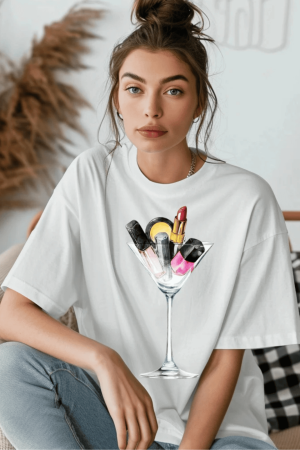 Colectia Fashionista - Tricou din bumbac organic personalizat cu imagini print tematica la moda