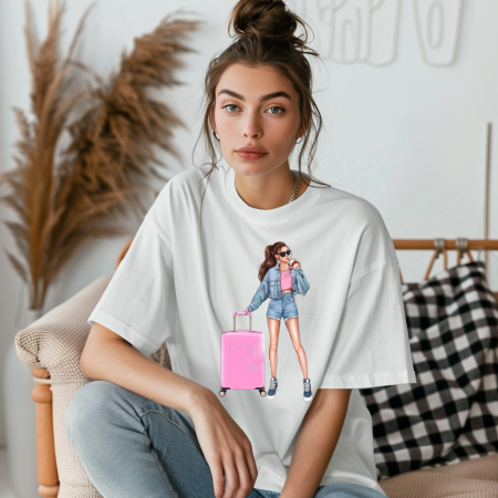 Colectia Petrecerea Burlacitelor - Tricou din bumbac organic personalizat cu imagini print tematica la moda