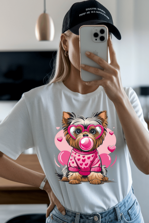 Colectia Fashionista - Tricou din bumbac organic personalizat cu imagini print tematica la moda