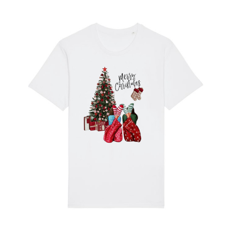 COLECTIA DE CRACIUN - TRICOU DIN BUMBAC ORGANIC MERRY  CHRISTMAS FRIENS