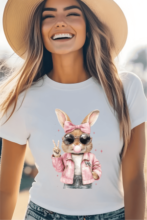 Colectia Fashionista - Tricou din bumbac organic personalizat cu imagini print tematica la moda