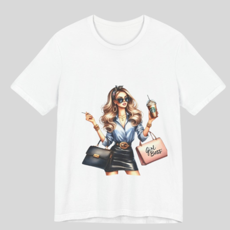 Colectia Fashionista - Tricou din bumbac organic personalizat cu imagini print tematica la moda