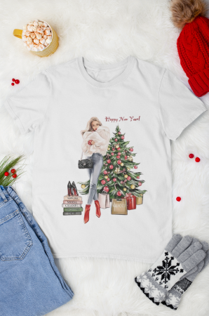 COLECTIA DE CRACIUN - TRICOU DIN BUMBAC ORGANIC CHRISTMAS STYLE