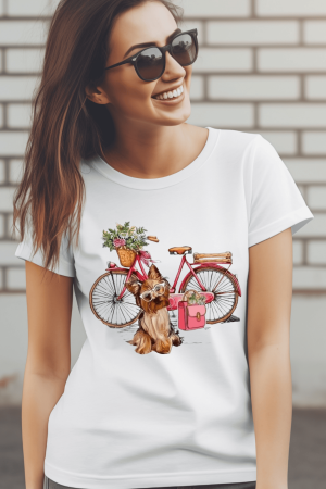 Colectia Fashionista - Tricou din bumbac organic personalizat cu imagini print tematica la moda