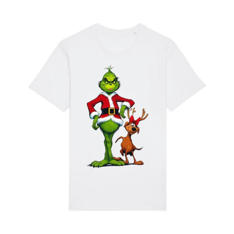 TRICOURI PERSONALIZATE - Tricou din bumbac organic personalizat cu imagini print tematica moda de Craciun.