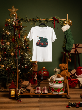 COLECTIA DE CRACIUN - TRICOU DIN BUMBAC ORGANIC X-MAS TREE
