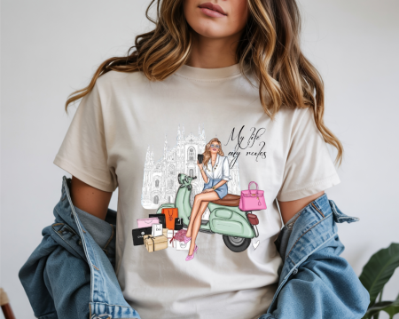 Colectia Tricouri cu mesaje - Tricou din bumbac organic personalizat cu imagini print tematica la moda