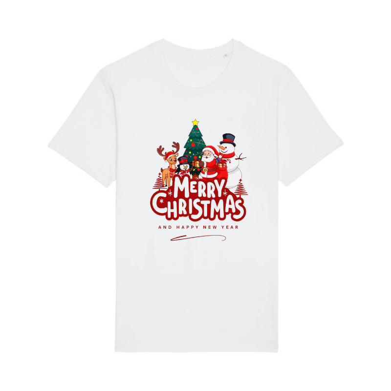 TRICOU DIN BUMBAC ORGANIC MERRY CHRISTMAS AND HAPPY NEW YEAR [1]