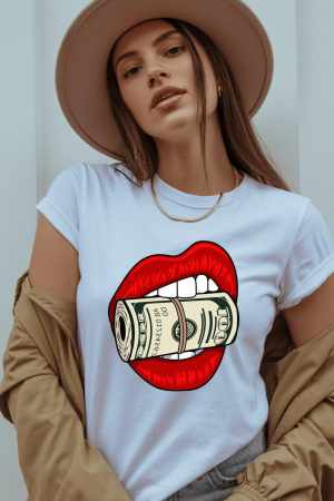 Colectia Fashionista - Tricou din bumbac organic personalizat cu imagini print tematica la moda