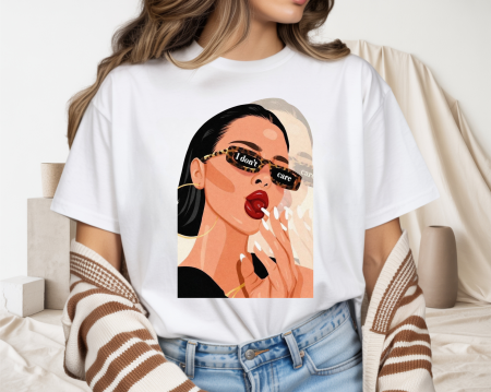 Tricouri pentru femei - Tricou din bumbac organic personalizat cu imagini print tematica la moda