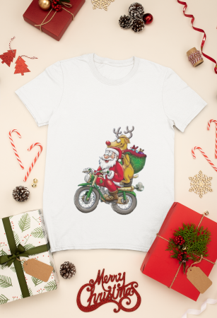 COLECTIA DE CRACIUN - Tricou din bumbac organic personalizat cu imagini print tematica moda de Craciun.