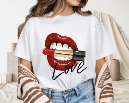 Colectia Valentine's Day - Tricou din bumbac organic personalizat cu imagini print tematica la moda