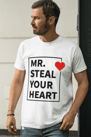 Colectia Valentine's Day - Tricou din bumbac organic personalizat cu imagini print